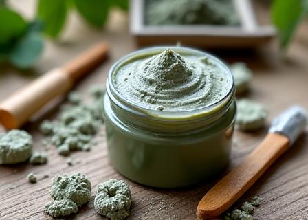 Detoxifying clay face mask treatment